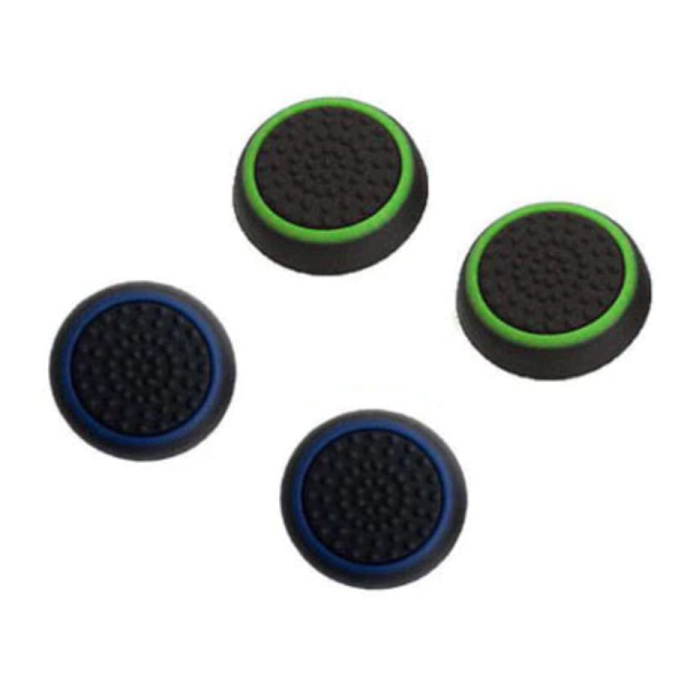 4 impugnature per joystick per PS3/PS4/Xbox 360/Xbox One Joystick - Cappucci antiscivolo per controller - Verde e blu