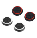 Caysolle 4 empuñaduras de palanca para el pulgar para PS3 / PS4 / Xbox 360 / Xbox One Joystick - Tapas de control antideslizantes - Blanco y rojo