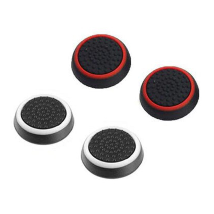 4 impugnature per joystick per PS3/PS4/Xbox 360/Xbox One Joystick - Cappucci antiscivolo per controller - Bianco e rosso