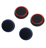 Caysolle 4 Thumb Stick Grips für PS3/PS4/Xbox 360/Xbox One Joystick - Rutschfeste Controllerkappen - Blau und Rot