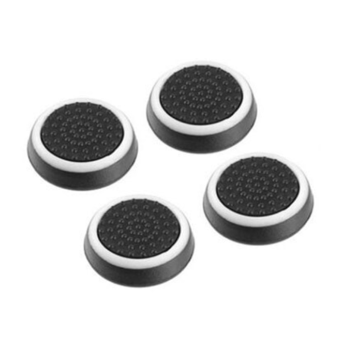 4 empuñaduras de palanca para el pulgar para PS3 / PS4 / Xbox 360 / Xbox One Joystick - Tapas de control antideslizantes - Blanco