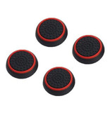 Caysolle 4 empuñaduras de palanca para el pulgar para PS3 / PS4 / Xbox 360 / Xbox One Joystick - Tapas de control antideslizantes - Rojo