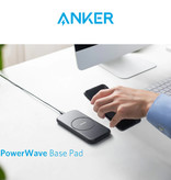 ANKER Powerwave Base Pad - Kabelloses Ladegerät Schnellladung Qi Universal-Ladegerät 10W LED-Anzeige Kabelloses Laden Schwarz