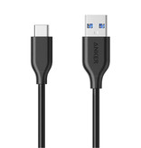 ANKER Powerline USB-C Oplaadkabel - 3A Type C Datakabel 90cm Oplader Kabel Zwart