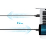 ANKER Powerline USB-C Oplaadkabel - 3A Type C Datakabel 90cm Oplader Kabel Zwart