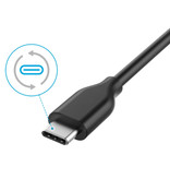 ANKER Cable de carga Powerline USB-C - Cable de datos 3A Tipo C Cable de carga de 90 cm Negro
