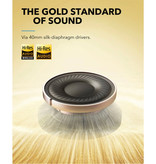 ANKER Casque sans fil Life Q35 - Casque ANC sans fil LDAC Stéréo Studio Bleu