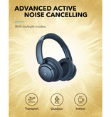 ANKER Life Q35 Draadloze Koptelefoon Headset - LDAC Wireless ANC Headphones Stereo Studio Blauw