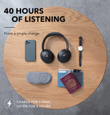 ANKER Casque d'écoute sans fil Life Q30 - Casque d'écoute sans fil Bluetooth 5.0 ANC Stéréo Studio Bleu