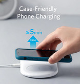 ANKER 2 in 1 Powerwave+ Wireless Charger for Apple iPhone / iWatch / AirPods - Fast Charge Qi Universal Charger 10W Wireless Charging Pad White