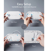 ANKER Cargador inalámbrico 2 en 1 Powerwave + para Apple iPhone / iWatch / AirPods - Cargador universal Qi de carga rápida con almohadilla de carga inalámbrica de 10 W, color blanco