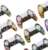 TECTINTER Anti-Slip Cover / Skin for PlayStation 5 Controller with Joystick Caps - Rubber Grip Cover PS5 - Graffiti