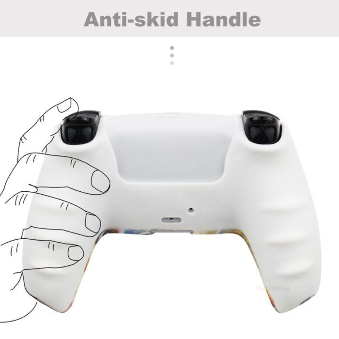 Cover/Skin antiscivolo per controller PlayStation 5 con cappucci per  joystick