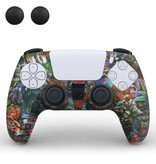 TECTINTER Anti-Rutsch-Abdeckung / Skin für PlayStation 5 Controller mit Joystick-Kappen - Rubber Grip Cover PS5 - Beast