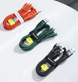 Baseus Kabel do ładowania 3 w 1 - iPhone Lightning / USB-C / Micro-USB - Ładowarka 1,2 m Pleciony nylonowy kabel do transmisji danych Czarny