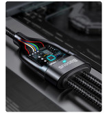Baseus Kabel do ładowania 3 w 1 - iPhone Lightning / USB-C / Micro-USB - Ładowarka 1,2 m Pleciony nylonowy kabel do transmisji danych Czerwony