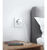 ANKER Powerport Mini 2 ports USB Plug Charger - 2.4A PowerIQ Wallcharger AC Home Chargeur Adaptateur Chargeur mural Blanc