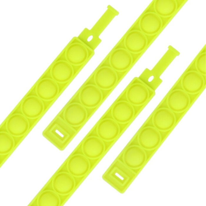 Stuff Certified® Pop It Bracelet - Fidget Anti Stress Toy Bubble Toy Silicone Yellow