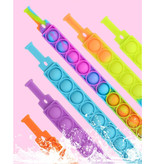 Stuff Certified® Bracelet Pop It - Fidget Anti Stress Toy Bubble Toy Silicone Rose-Bleu