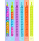 Stuff Certified® Pop It Armband - Fidget Anti Stress Speelgoed Bubble Toy Siliconen Roze-Blauw