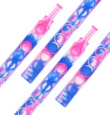 Stuff Certified® Pulsera Pop It - Fidget Anti Stress Toy Bubble Toy Silicona Rosa-Azul