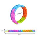 Stuff Certified® Pop It Bracelet - Fidget Anti Stress Toy Bubble Toy Silicone Rainbow