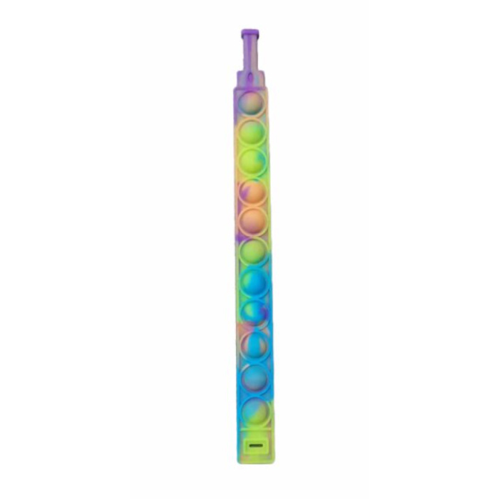 Pop It Armband - Fidget Anti Stress Speelgoed Bubble Toy Siliconen Regenboog