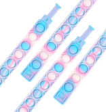 Stuff Certified® Pop It Armband - Fidget Anti Stress Speelgoed Bubble Toy Siliconen Blauw-Roze