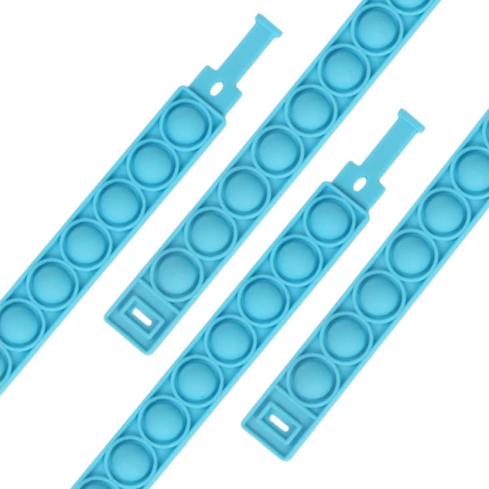 Pop It Armband - Fidget Anti Stress Speelgoed Bubble Toy Siliconen Blauw
