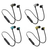 LIEVE Bezprzewodowe słuchawki z przewodem na szyję - Słuchawki douszne TWS Bluetooth 4.2 Słuchawki douszne Słuchawki douszne Czarne