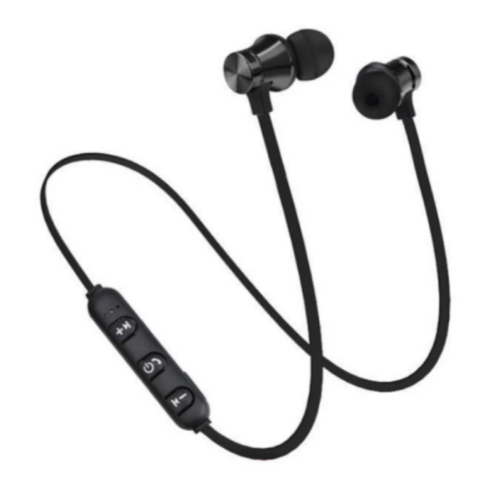 Bezprzewodowe słuchawki z przewodem na szyję - Słuchawki douszne TWS Bluetooth 4.2 Słuchawki douszne Słuchawki douszne Czarne
