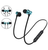 LIEVE Bezprzewodowe słuchawki z przewodem na szyję - Słuchawki douszne TWS Bluetooth 4.2 Słuchawki douszne Słuchawki douszne Niebieskie