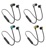 LIEVE Auriculares inalámbricos con cable de banda para el cuello - Auriculares TWS Auriculares Bluetooth 4.2 Auriculares Auriculares Auriculares Amarillo