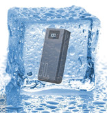 ASOMETECH 30-krotny power bank z 2 wyjściami/3 portami wejściowymi 30 000 mAh - Wbudowana latarka - Zewnętrzna ładowarka awaryjna Ładowarka Czerwona