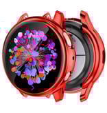 Stuff Certified® Coque Complète pour Samsung Galaxy Watch Active 2 (44mm) - Coque et Protecteur d'Ecran - Coque Rigide TPU Rouge
