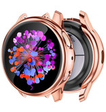 Stuff Certified® Full Cover für Samsung Galaxy Watch Active 2 (44mm) - Hülle und Displayschutz - TPU Hard Case Roségold