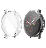 Stuff Certified® Coque Complète pour Samsung Galaxy Watch Active 2 (44mm) - Coque et Protecteur d'Ecran - Coque Rigide TPU Transparente