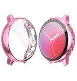 Stuff Certified® Carcasa completa para Samsung Galaxy Watch Active 2 (44 mm) - Carcasa y protector de pantalla - Carcasa rígida de TPU Rosa