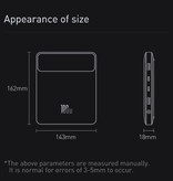 Baseus Powerbank 20.000mAh met 4 Oplaadpoorten  - 100W PD Externe Noodaccu LED Display Batterij Oplader Charger Zwart