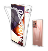 AKTIMO Samsung Galaxy Note 20 Ultra Full Body 360° Hülle - Voller Schutz Transparente TPU Silikonhülle + PET Displayschutzfolie