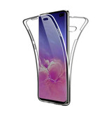 AKTIMO Samsung Galaxy A21 Full Body 360° Case - Pełna ochrona Przezroczyste silikonowe etui TPU + folia ochronna PET