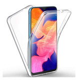 AKTIMO Custodia Full Body 360° per Samsung Galaxy A31 - Custodia in silicone TPU trasparente a protezione totale + Pellicola salvaschermo in PET