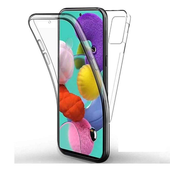 Etui Full Body 360° do Samsung Galaxy A41 - Pełna ochrona Przezroczyste silikonowe etui z TPU + folia ochronna na ekran z PET