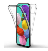 AKTIMO Carcasa 360 ° de cuerpo completo para Samsung Galaxy A51 - Carcasa de silicona TPU transparente de protección completa + Protector de pantalla PET