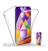 AKTIMO Samsung Galaxy M31S Full Body 360° Case - Pełna ochrona Przezroczyste silikonowe etui z TPU + folia ochronna na ekran PET