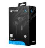 SADES Wings 10 Oordopjes met Microfoon - 3.5mm AUX Oortjes Wired Earphones Oortelefoon Zwart