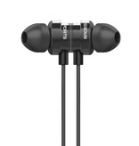 SADES Wings 10 Oordopjes met Microfoon - 3.5mm AUX Oortjes Wired Earphones Oortelefoon Zwart