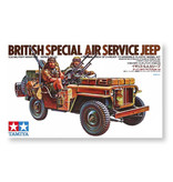 Tamiya Kit de construction Jeep pour service aérien spécial 1:35 - Modèle de bricolage en plastique pour wagon de l'armée britannique 35033