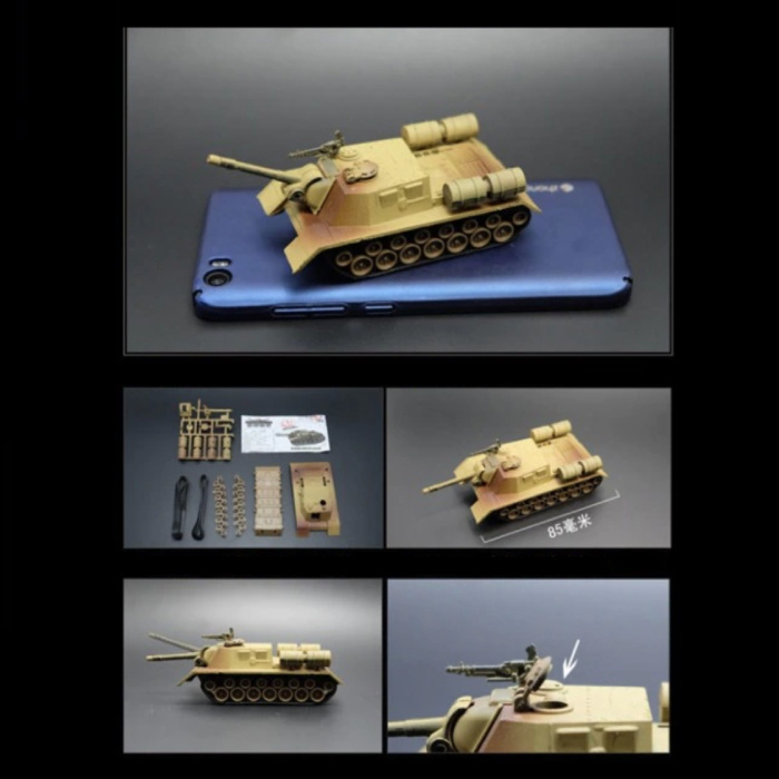 ISU-152 Kit de construcción Modelo a escala 1:72 - Tanque del ejército ruso Modelo de bricolaje de plástico para pasatiempos