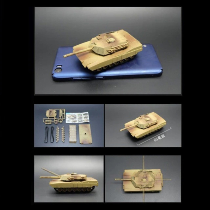 M1A2 Abrams Build Kit Model w skali 1:72-amerykański czołg plastikowy Hobby Model DIY